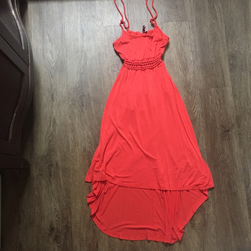 Coral/Orange Hi Low Dress Size Small